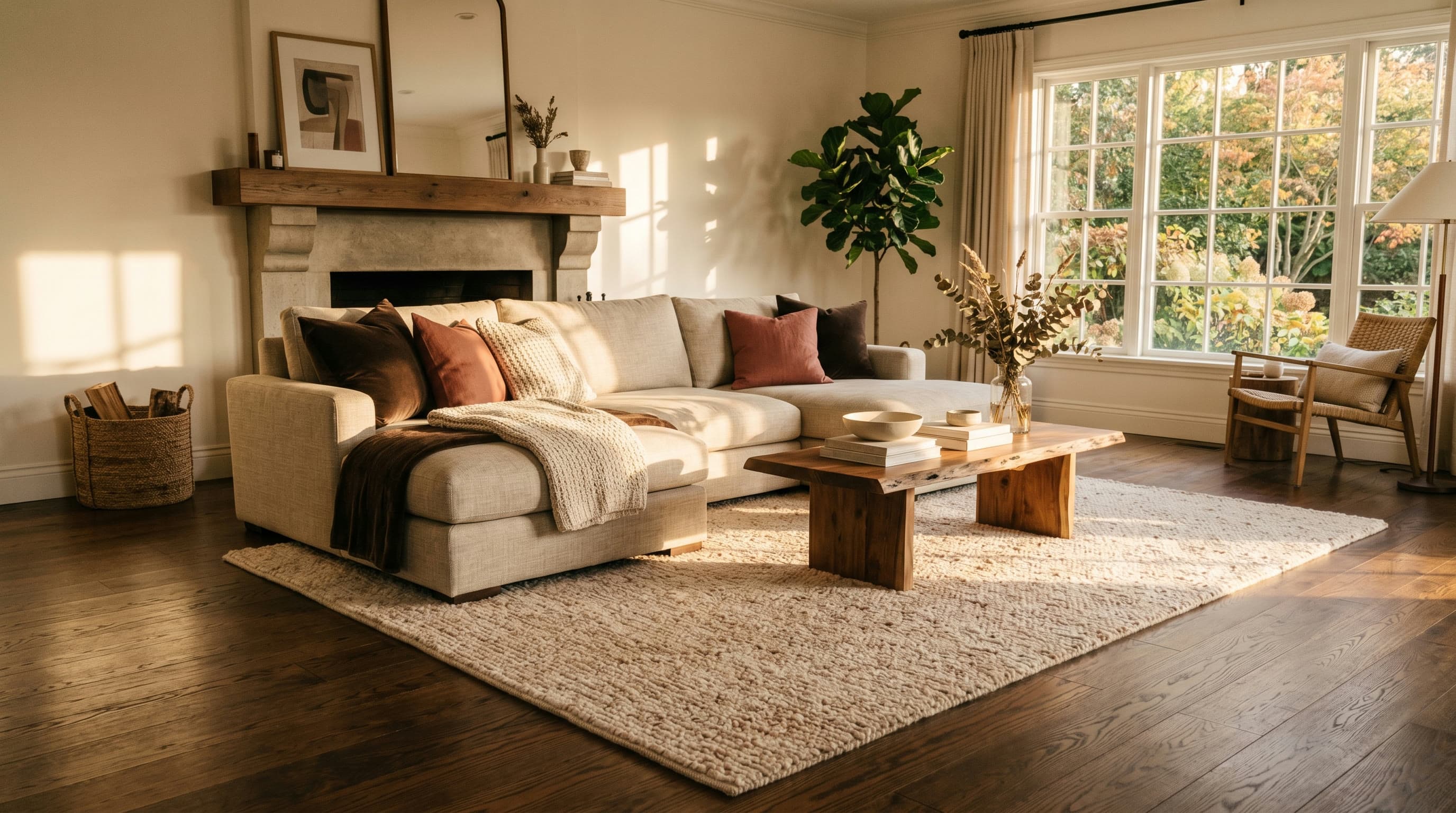 A freshly cleaned family room carpet, the standard for every Brick job